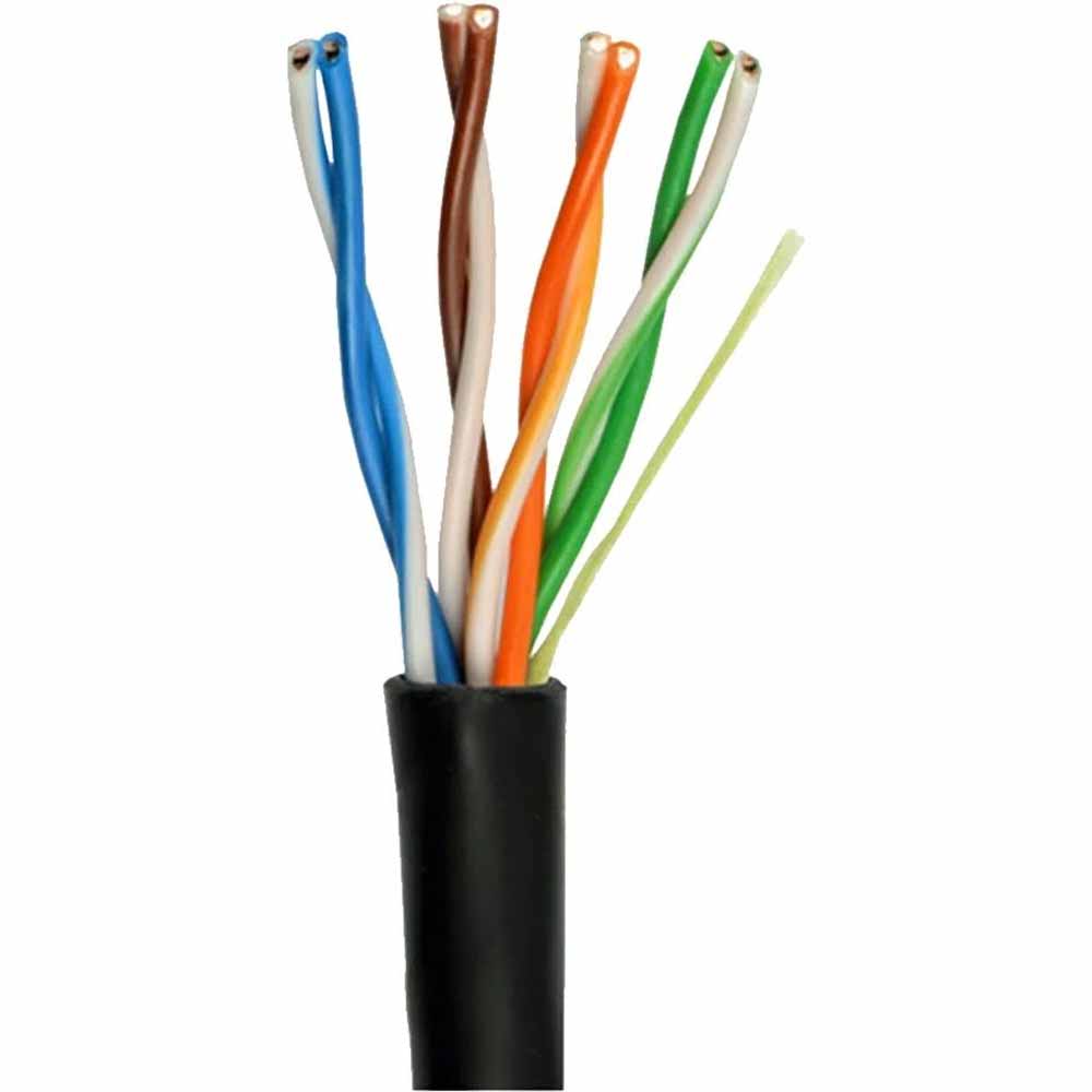 Metro de Cabo de Rede Da Bobina Tex Cat5e Utp  4p 305m- Preto Tex Connect